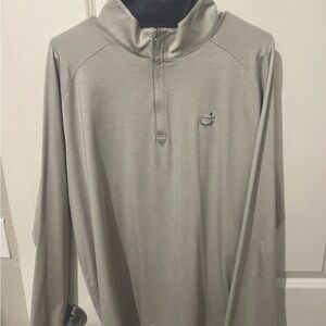 Augusta National Members Only Peter Millar Grey Quarter-Zip Pullover